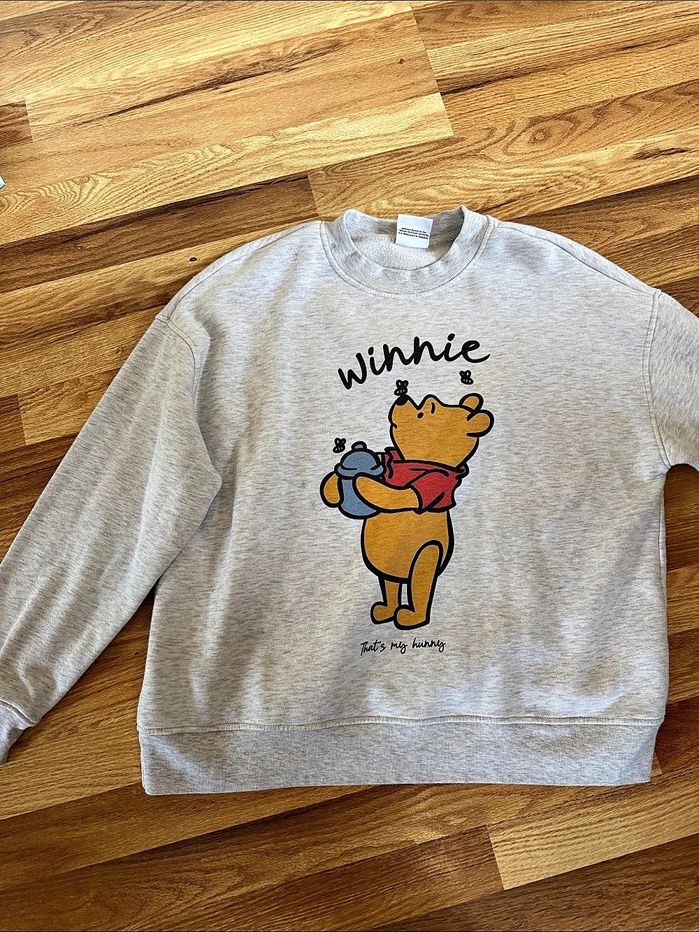 Disney Winnie the Pooh Gray Sweatshirt Like New-Primark
